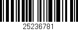 Código de barras (EAN, GTIN, SKU, ISBN): '25236781'