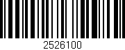 Código de barras (EAN, GTIN, SKU, ISBN): '2526100'