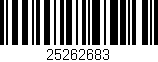 Código de barras (EAN, GTIN, SKU, ISBN): '25262683'