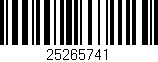 Código de barras (EAN, GTIN, SKU, ISBN): '25265741'