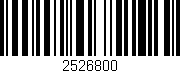 Código de barras (EAN, GTIN, SKU, ISBN): '2526800'