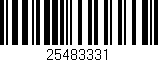 Código de barras (EAN, GTIN, SKU, ISBN): '25483331'