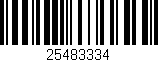 Código de barras (EAN, GTIN, SKU, ISBN): '25483334'