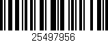 Código de barras (EAN, GTIN, SKU, ISBN): '25497956'