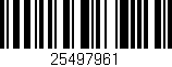 Código de barras (EAN, GTIN, SKU, ISBN): '25497961'