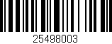 Código de barras (EAN, GTIN, SKU, ISBN): '25498003'