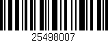 Código de barras (EAN, GTIN, SKU, ISBN): '25498007'