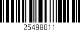 Código de barras (EAN, GTIN, SKU, ISBN): '25498011'