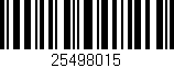 Código de barras (EAN, GTIN, SKU, ISBN): '25498015'