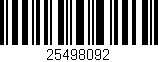 Código de barras (EAN, GTIN, SKU, ISBN): '25498092'