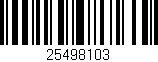 Código de barras (EAN, GTIN, SKU, ISBN): '25498103'