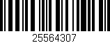 Código de barras (EAN, GTIN, SKU, ISBN): '25564307'