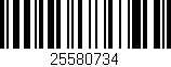 Código de barras (EAN, GTIN, SKU, ISBN): '25580734'