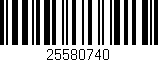Código de barras (EAN, GTIN, SKU, ISBN): '25580740'