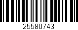 Código de barras (EAN, GTIN, SKU, ISBN): '25580743'