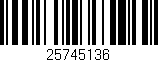 Código de barras (EAN, GTIN, SKU, ISBN): '25745136'