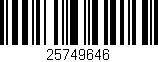 Código de barras (EAN, GTIN, SKU, ISBN): '25749646'