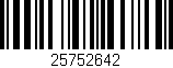 Código de barras (EAN, GTIN, SKU, ISBN): '25752642'