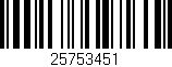 Código de barras (EAN, GTIN, SKU, ISBN): '25753451'