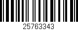 Código de barras (EAN, GTIN, SKU, ISBN): '25763343'