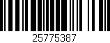 Código de barras (EAN, GTIN, SKU, ISBN): '25775387'