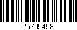 Código de barras (EAN, GTIN, SKU, ISBN): '25795458'