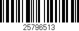 Código de barras (EAN, GTIN, SKU, ISBN): '25796513'