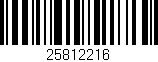 Código de barras (EAN, GTIN, SKU, ISBN): '25812216'