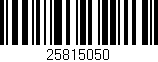 Código de barras (EAN, GTIN, SKU, ISBN): '25815050'