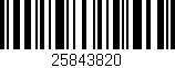 Código de barras (EAN, GTIN, SKU, ISBN): '25843820'