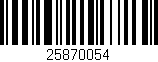 Código de barras (EAN, GTIN, SKU, ISBN): '25870054'