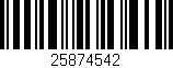 Código de barras (EAN, GTIN, SKU, ISBN): '25874542'