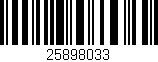 Código de barras (EAN, GTIN, SKU, ISBN): '25898033'