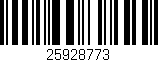 Código de barras (EAN, GTIN, SKU, ISBN): '25928773'