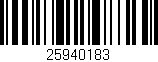 Código de barras (EAN, GTIN, SKU, ISBN): '25940183'
