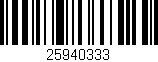 Código de barras (EAN, GTIN, SKU, ISBN): '25940333'
