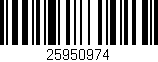Código de barras (EAN, GTIN, SKU, ISBN): '25950974'