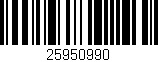 Código de barras (EAN, GTIN, SKU, ISBN): '25950990'