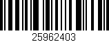 Código de barras (EAN, GTIN, SKU, ISBN): '25962403'