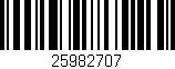 Código de barras (EAN, GTIN, SKU, ISBN): '25982707'