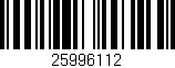 Código de barras (EAN, GTIN, SKU, ISBN): '25996112'