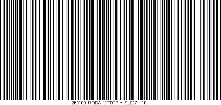 Código de barras (EAN, GTIN, SKU, ISBN): '260188_RODA_VITTORIA_SL027__18_'