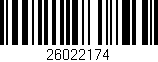 Código de barras (EAN, GTIN, SKU, ISBN): '26022174'