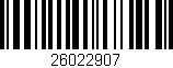 Código de barras (EAN, GTIN, SKU, ISBN): '26022907'
