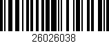Código de barras (EAN, GTIN, SKU, ISBN): '26026038'