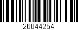 Código de barras (EAN, GTIN, SKU, ISBN): '26044254'