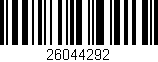 Código de barras (EAN, GTIN, SKU, ISBN): '26044292'