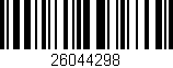 Código de barras (EAN, GTIN, SKU, ISBN): '26044298'