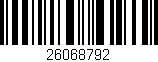Código de barras (EAN, GTIN, SKU, ISBN): '26068792'