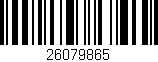 Código de barras (EAN, GTIN, SKU, ISBN): '26079865'